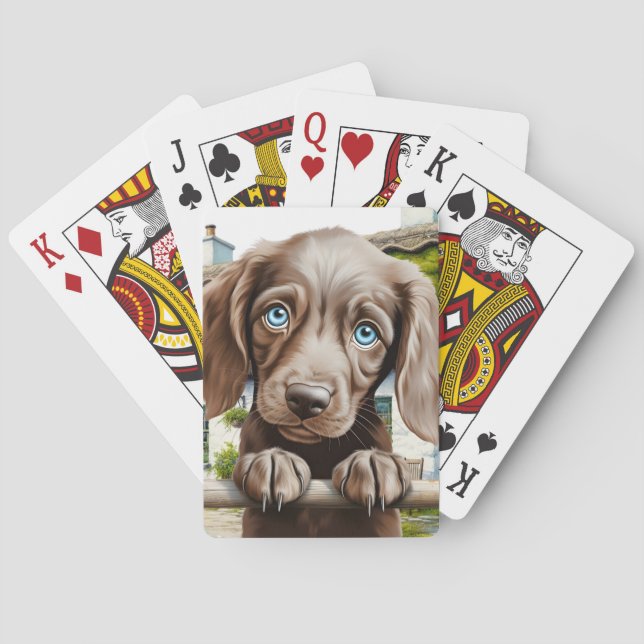 Puppy Dog Playing Stocking Stuffer Cards (Back)