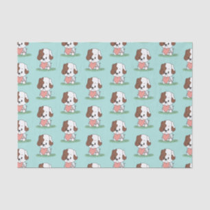 Puppy Dog With A Heart Tissue Paper