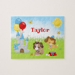 Puppy Dogs Castle Blue and Red Jigsaw Puzzle