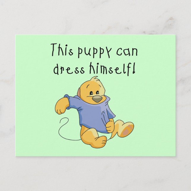 Puppy Dress Up Tshirts and Gifts Postcard (Front)