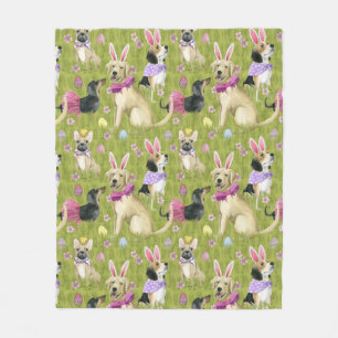 Puppy Easter Collection Fleece Blanket