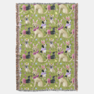 Puppy Easter Collection Throw Blanket