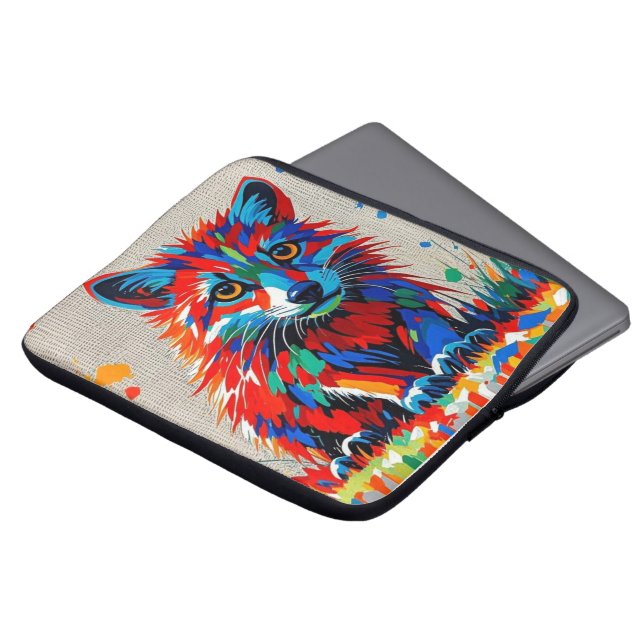 Puppy Expressive abstract animal art design Laptop Sleeve (Front Top)