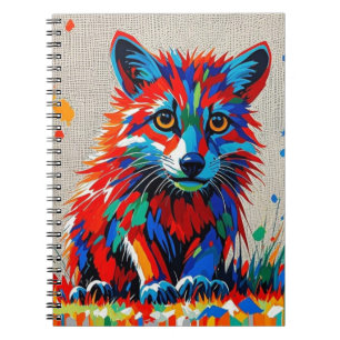 Puppy Expressive abstract animal art design Notebook