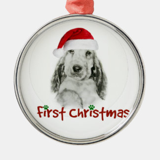Puppy First Christmas Metal Ornament
