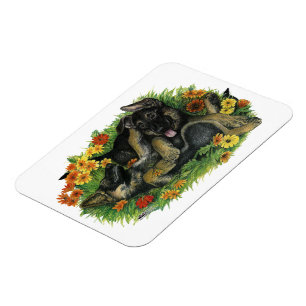 Puppy Garden Magnet