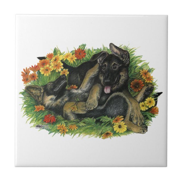 Puppy Garden Tile (Front)