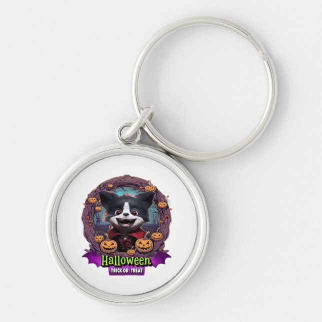 Puppy Halloween Costume Keychain (Front)