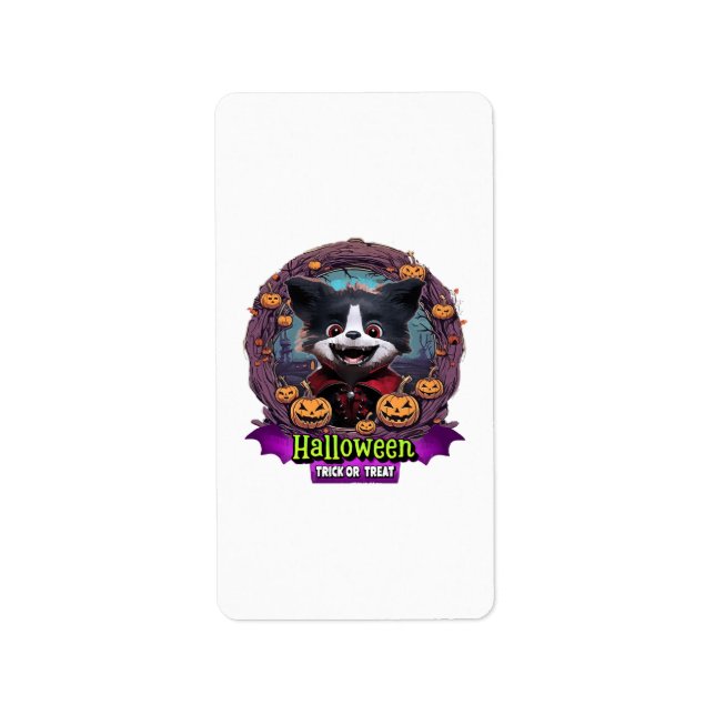 Puppy Halloween Costume Label (Front)