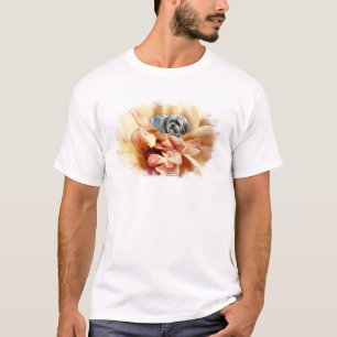 Puppy hiding in the Mum T-Shirt