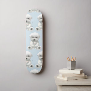 Puppy Hugging His Toy Skateboard