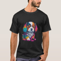 Puppy Illustration With Vivid Colour 