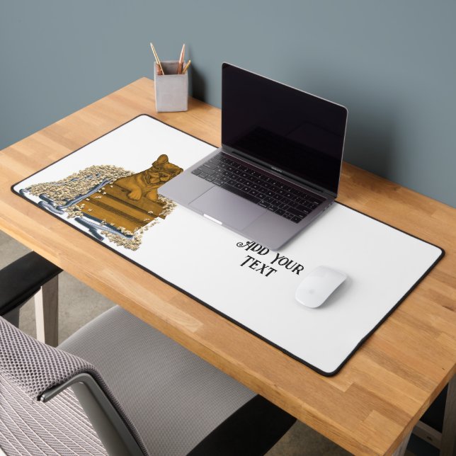Puppy in a Box Desk Mat (Office 2)