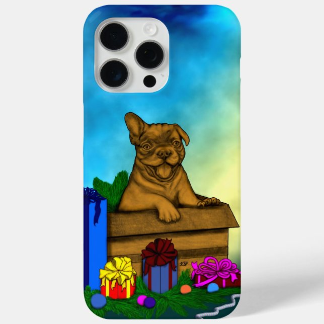 Puppy in A Box , Merry Xmas Case-Mate iPhone Case (Back)