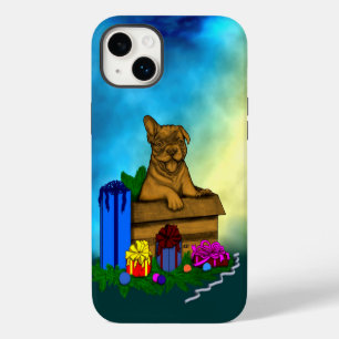 Puppy in A Box , Merry Xmas iPhone 14 Plus Case