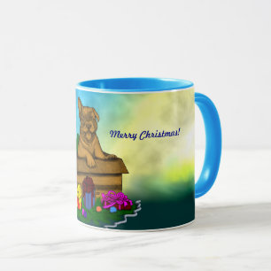 Puppy in A Box , Merry Xmas Mug