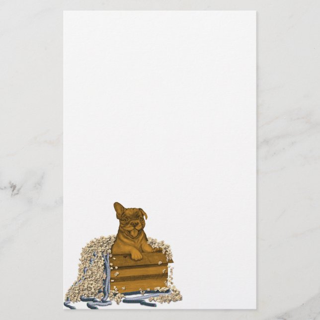 Puppy in a Box Stationery (Front)