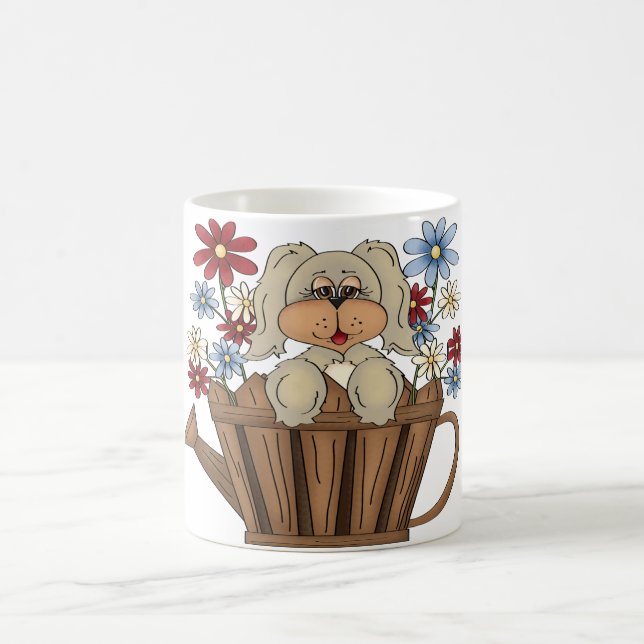 Puppy In A Watering Can Mug (Center)