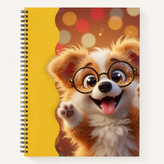 Puppy in Glasses Notebook