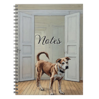 Puppy In The Doorway Spiral Photo Notebook