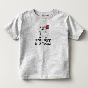 Puppy is 3 Birthday Toddler T-shirt
