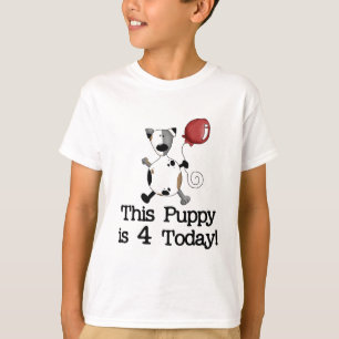 Puppy is 4 Birthday Tshirts and Gifts