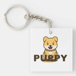 Puppy is a young dog keychain