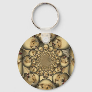 Puppy Kaleidoscope Art Print Keychain