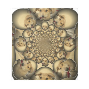 Puppy Kaleidoscope Art Print Notepad
