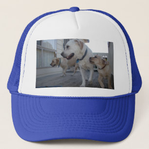 Puppy Kisses: Cream Colour Labrador Family Love, Trucker Hat