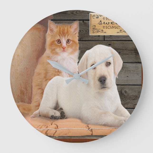 Puppy Large Clock (Front)
