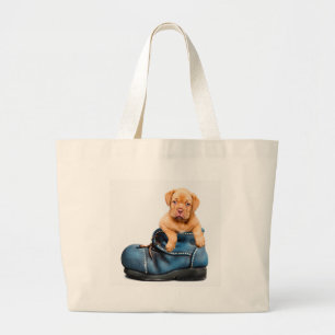 Puppy Large Tote Bag