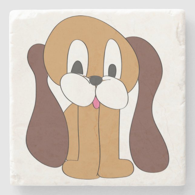 PUPPY LONG EARS STONE COASTER (Front)