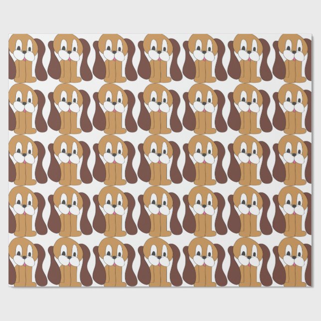 PUPPY LONG EARS WRAPPING PAPER (Flat)