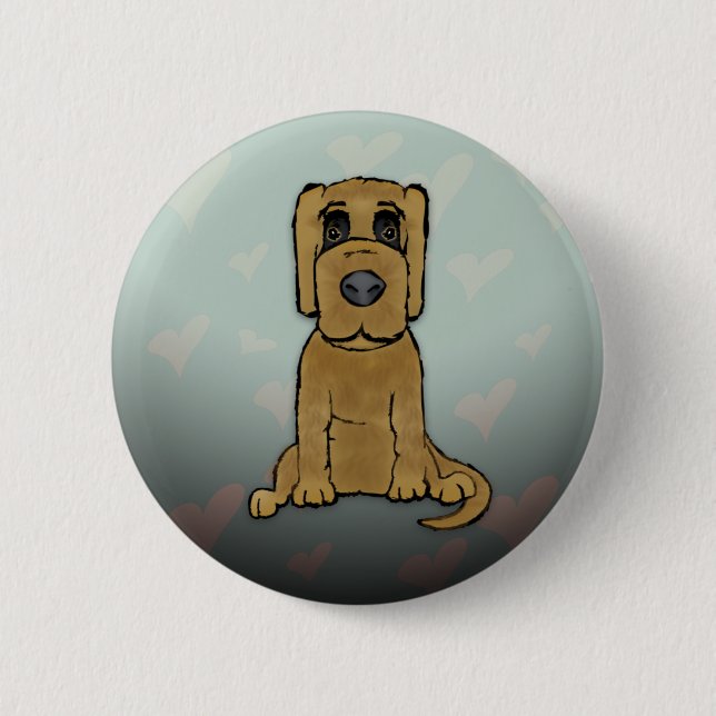 Puppy Love 2 Inch Round Button (Front)