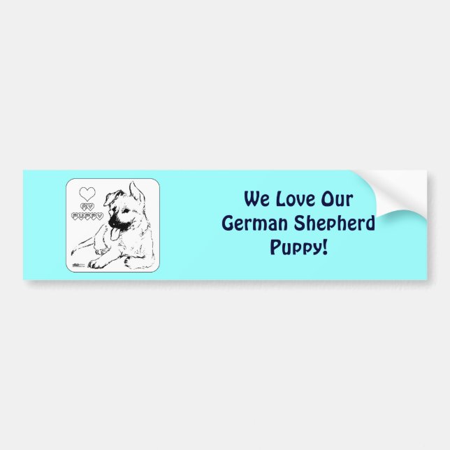 Puppy Love Bumper Sticker (Front)