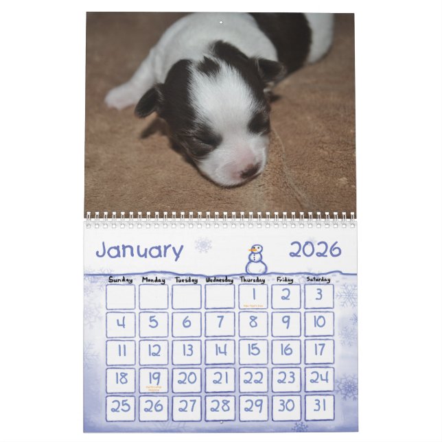 Puppy Love Calendar (Jan 2026)