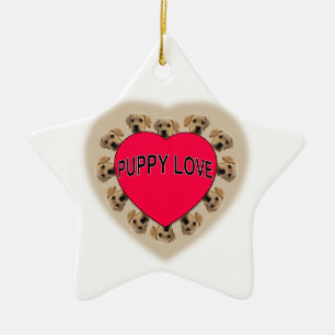 Puppy Love Ceramic Ornament