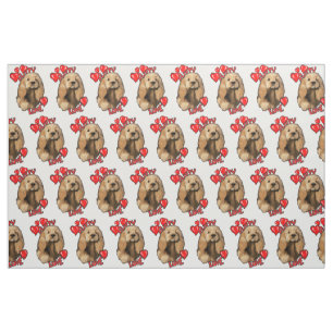 Puppy Love Cocker Spaniel Fabric