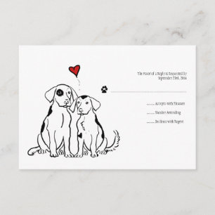 Puppy Love Faire-part de mariage RSVP