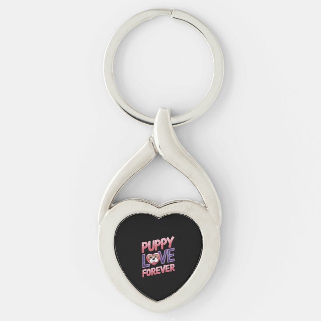 Puppy Love Forever Dog Keychain (Front)