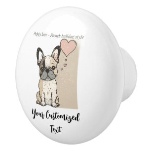 Puppy love - French bulldog style T-Shirt Ceramic Knob