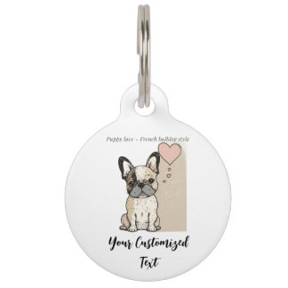 Puppy love - French bulldog style T-Shirt Pet Tag