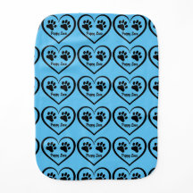 Puppy Love heart with paw prints