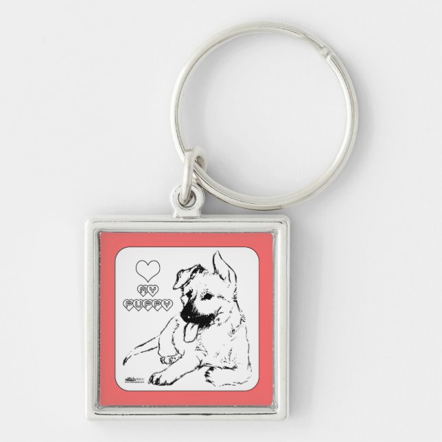 Puppy Love Keychain (Front)