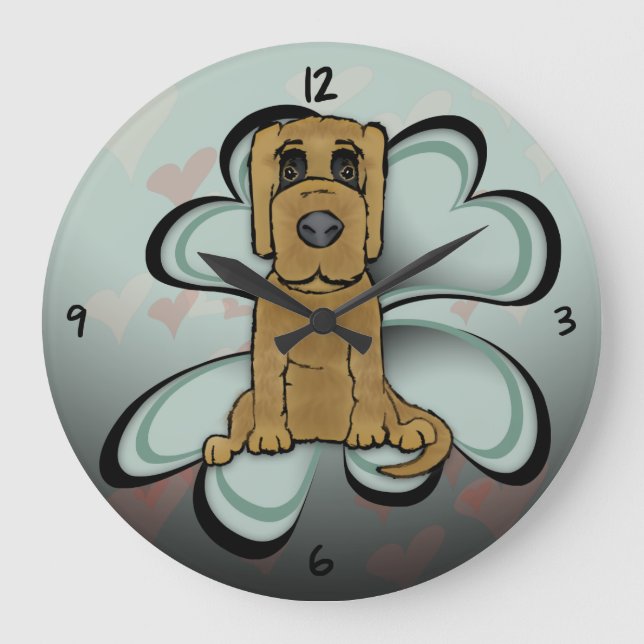 Puppy Love Large Clock (Front)