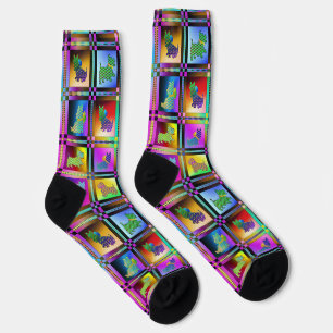 Puppy Love  Multicolored Socks