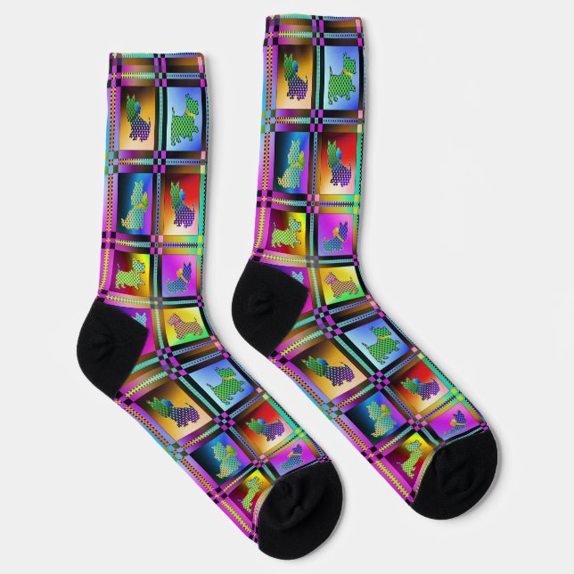 Puppy Love  Multicolored Socks (Right)