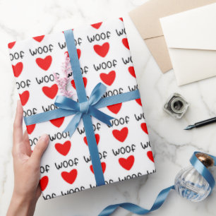 Puppy Love Pattern Wrapping Paper