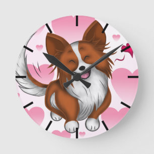 Puppy Love Round Clock